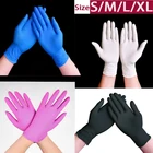 Одноразовые перчатки, искусственная кожа, универсальные женские и мужские рабочие перчатки для кухни и сада, нитриловые синтетические перчатки