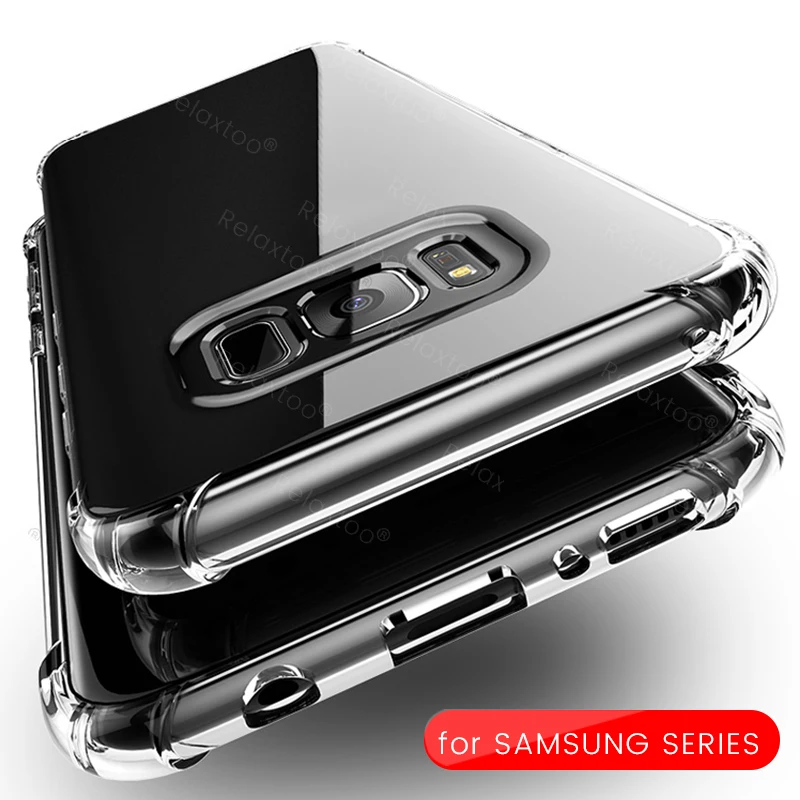 Прозрачный чехол с подушкой безопасности для samsung galaxy s20 s21 ultra s8 s9 s10e s10 note 10 plus lite
