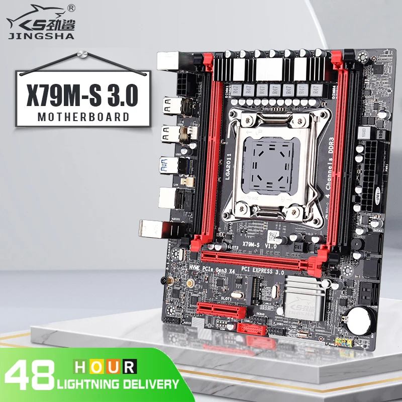 X79 Чипсет материнская плата LGA2011 USB3.0 2-х канальный DDR3 64G Оперативная память PCI-E NVME M.2