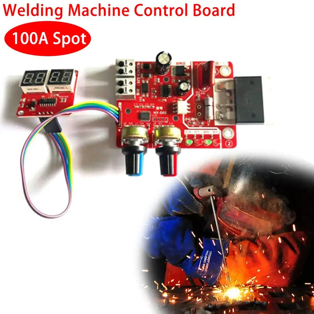 Цифровой контроллер времени точечной сварки 100A цифровой дисплей панель
