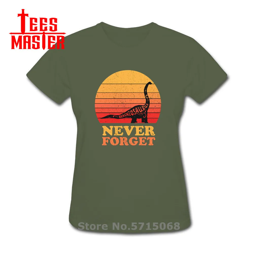 Винтажные никогда не забывайте Брахиозавра футболка Женская Ретро озеро Monster High