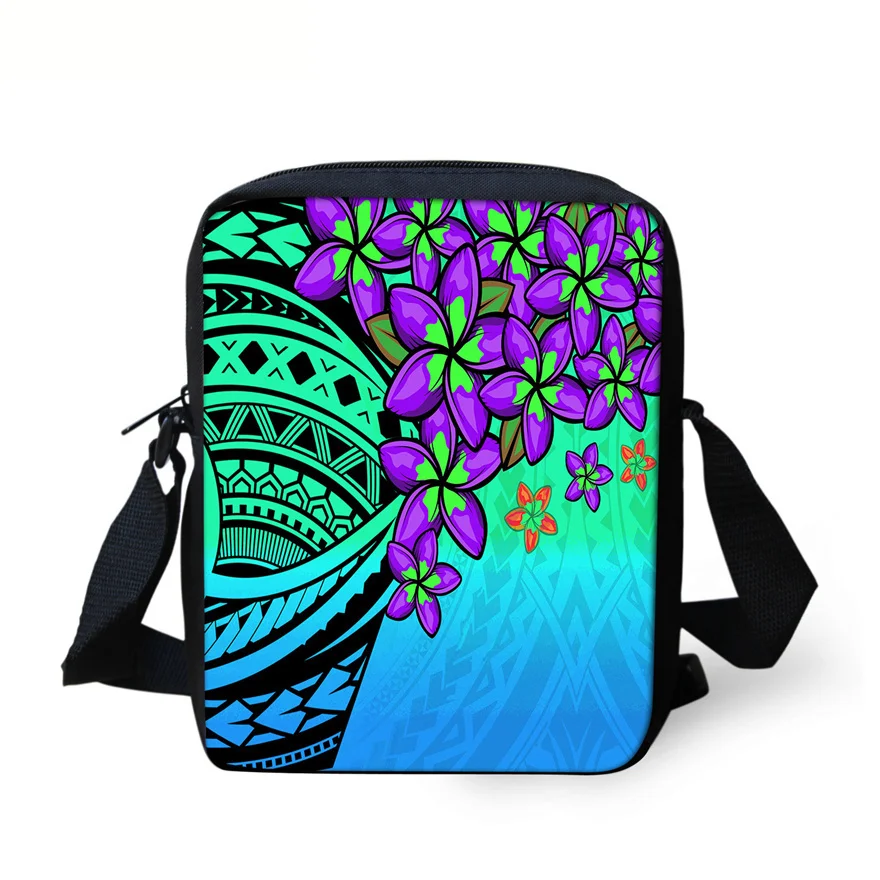 

Polynesian Flower Print Woman Cross Body Bag Women Messenger Bags Mini Ladies Shoulder Zipper Crossbody Bags Bolsas Mochilas