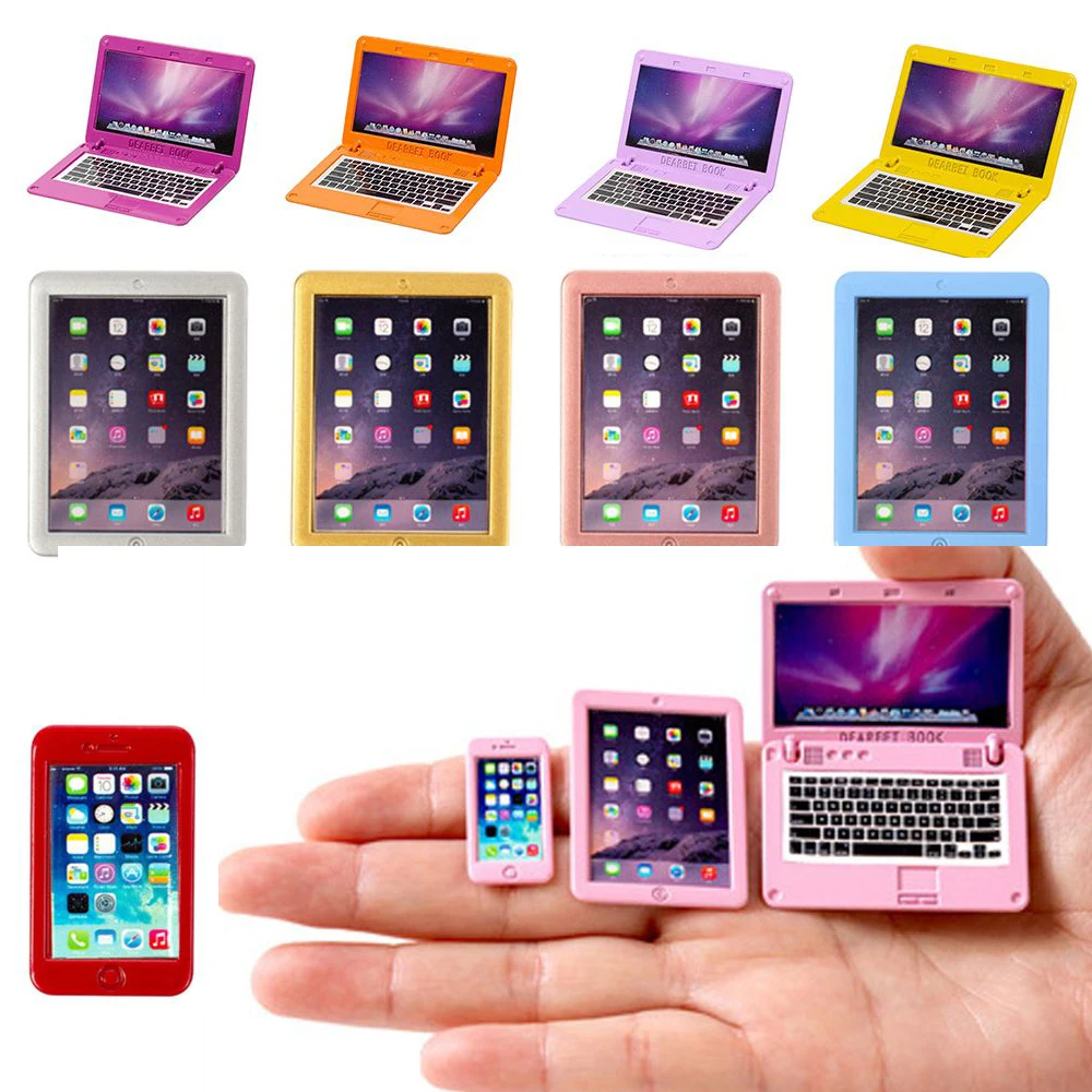 Мини-Планшет для ноутбука в масштабе 1:12 компьютер игрушечный кукольный домик