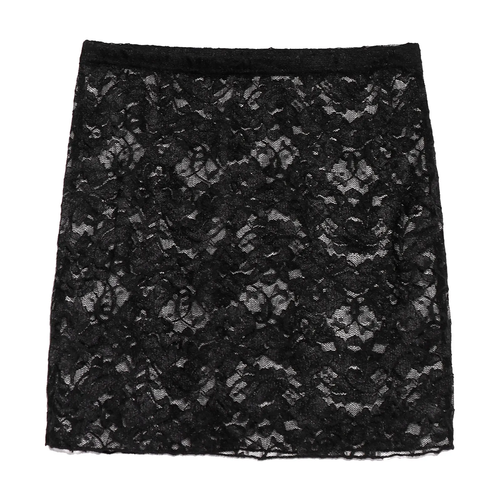 Женское прозрачное кружевное нижнее белье кружевная юбка с цветочным узором