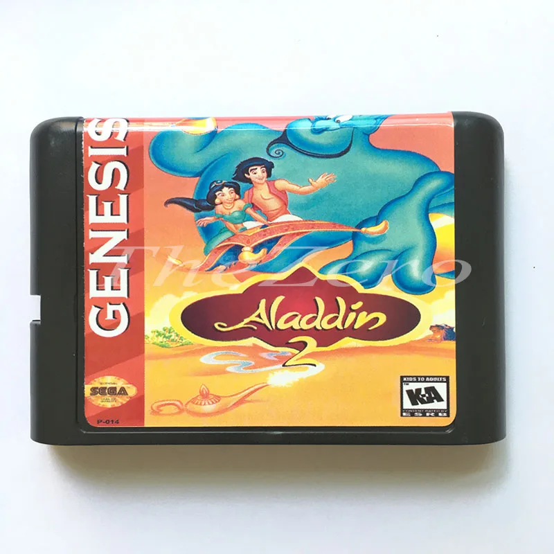 Аладдин 2 EU/японский оболочка для 16 бит карточная игра Genesis Системы Sega игры Mega Drive |