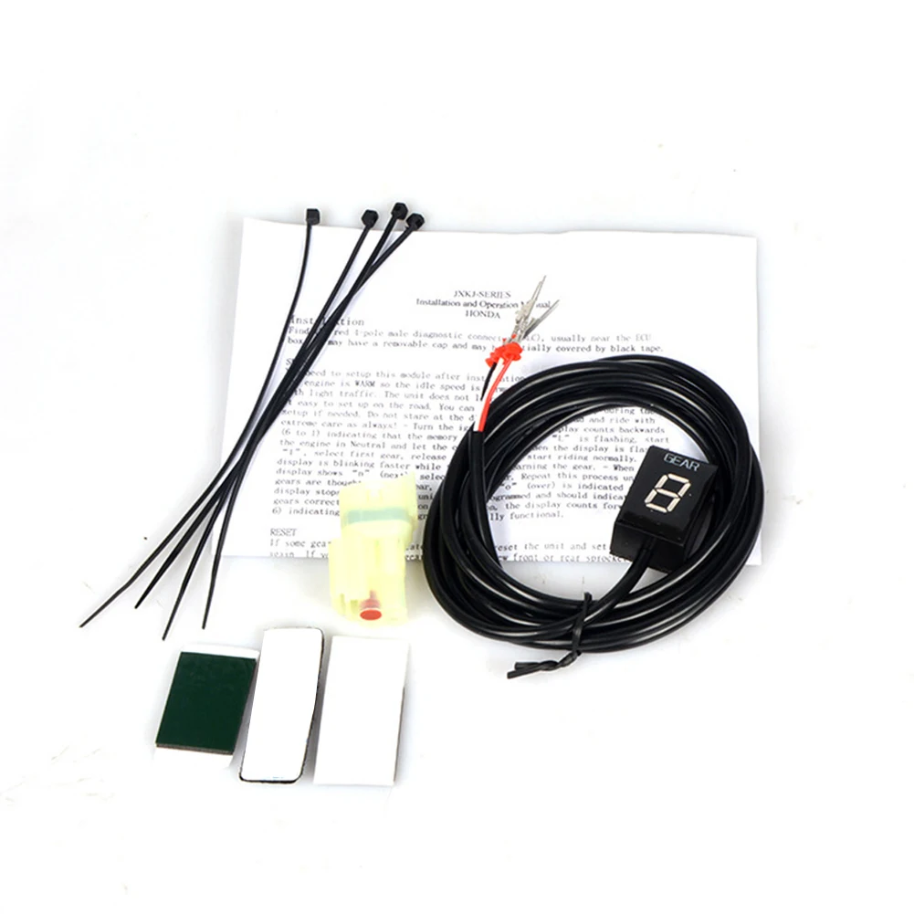 

2019 Hot Motorcycle Gear Indicator Red LED Waterproof Wire Backside Outlet Motor Bike For Honda X66