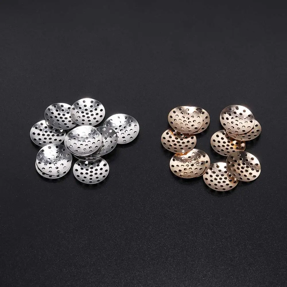 

50pcs/lot 14-25mm Brooch Base Brooches Bouquet Beading Back Holes Pad Cabochon Base Tray Setting For DIY Jewelry Making Supplies