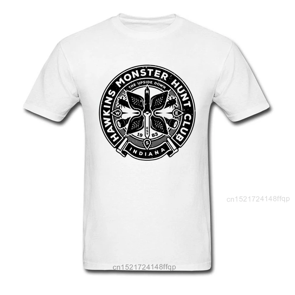 Футболка Monster Hunt Club Мужская футболка с надписью странные вещи белые и черные