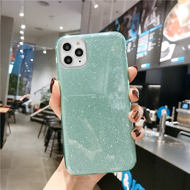 bohelv Милый градиентный Блестящий блестящий чехол для телефона iphone 8, 7, 6, 6s Plus, Желейный чехол для iphone 10 X, XR, XS, 11 Pro MAX, задняя крышка - Цвет: bohelv