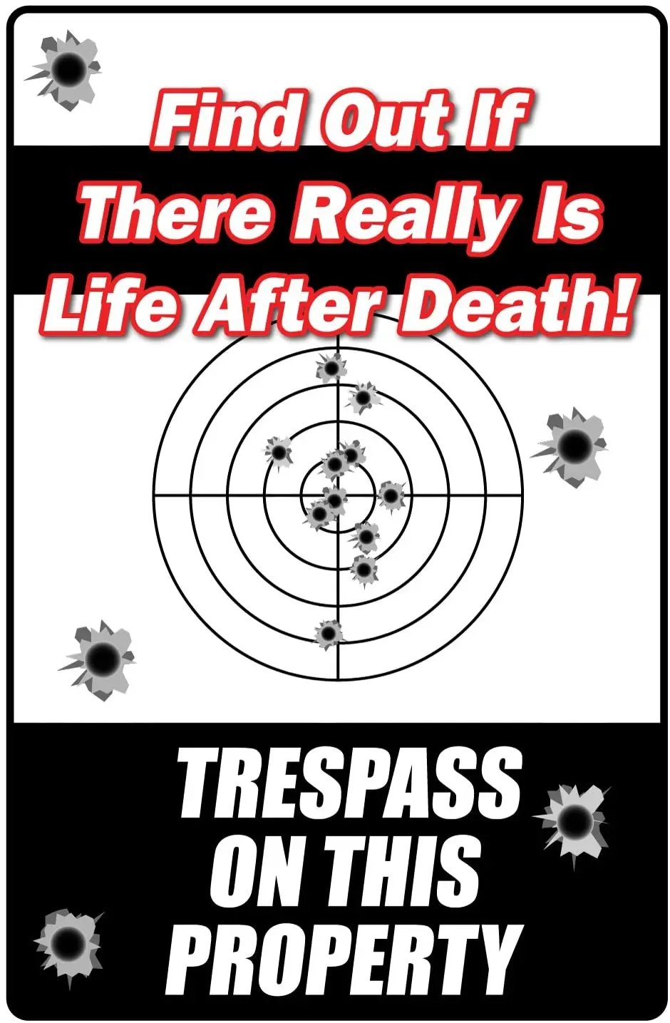 

StickerPirate Find Out If There Really is Life After Death 8" x 12" Funny Metal Novelty Sign Aluminum NS 2049