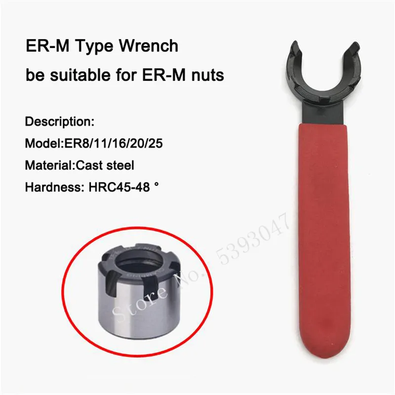 

A set wholesale iso tool holder wrench ER8M/ER11M/ER16M/ER20M ER wrench are suitable for NUTS/ drill chuck