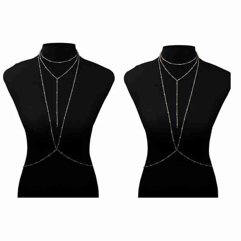 Модный сексуальный индивидуальный бюстгальтер бикини цепочка для тела Женская