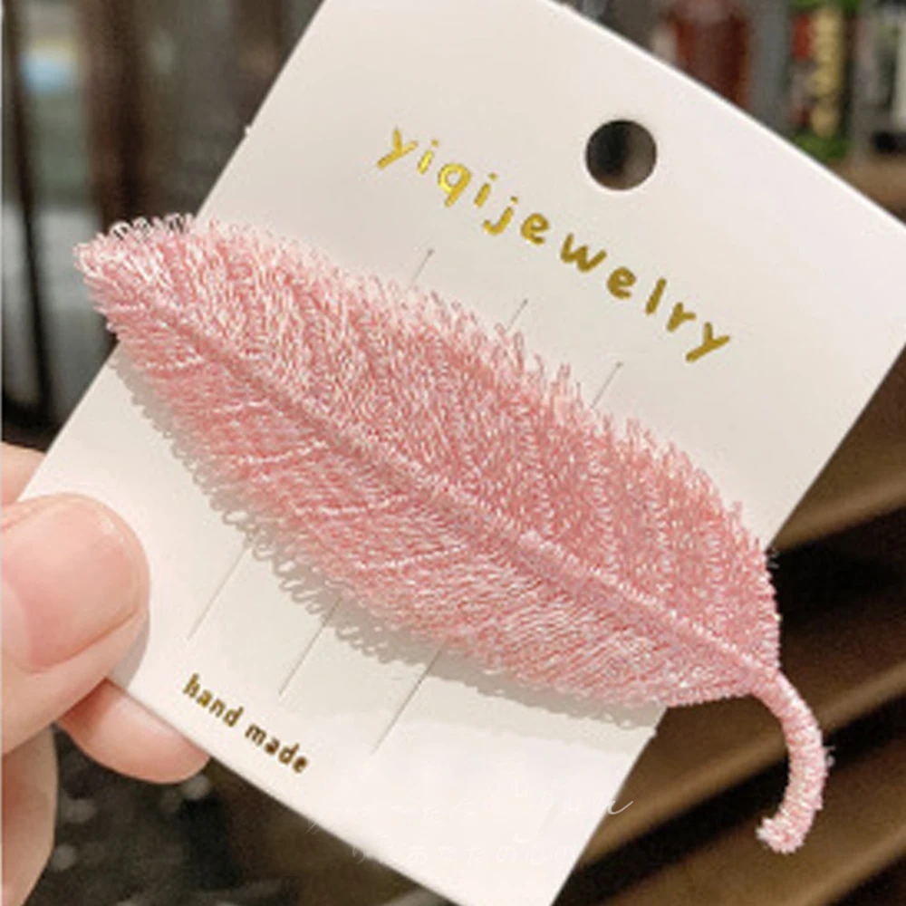 

1PCS Leaf Feather Hair Clip Barrette Bobby Pins Women Hair Accessories Fashion Sweet Graceful Hairgrip 6 Kinds Hairpins