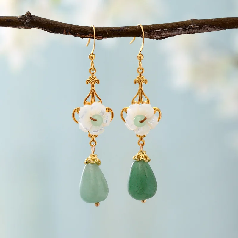 2021 Новый антикварные серьги в китайском стиле ханьфу классическое длинное