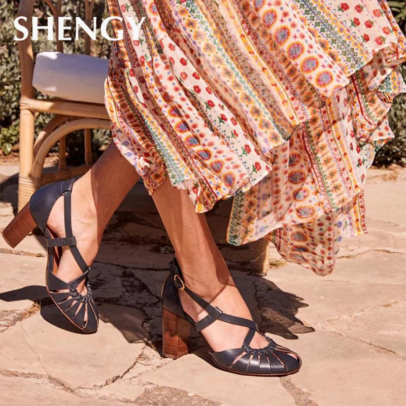 Летнее платье женские сандалии с украшением в виде кристаллов на Высоком толстом