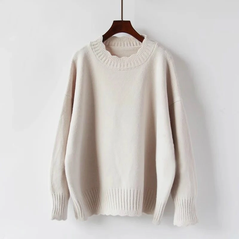 

Fashion Women Chic Pullover and Sweaters 2019 New Candy Color Pull Jumpers Long Sleeve Loose Oversized Sweater Shirt