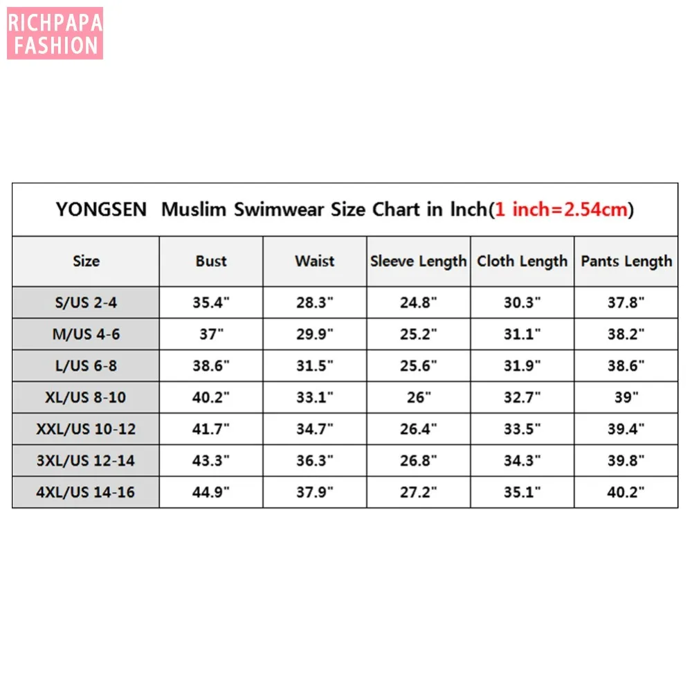 Muslim Swimwear Full Coverage islamic swim wear Swimsuits Sleeve High Quality Burkinis Beach Wear Plus Size Women | Спорт и