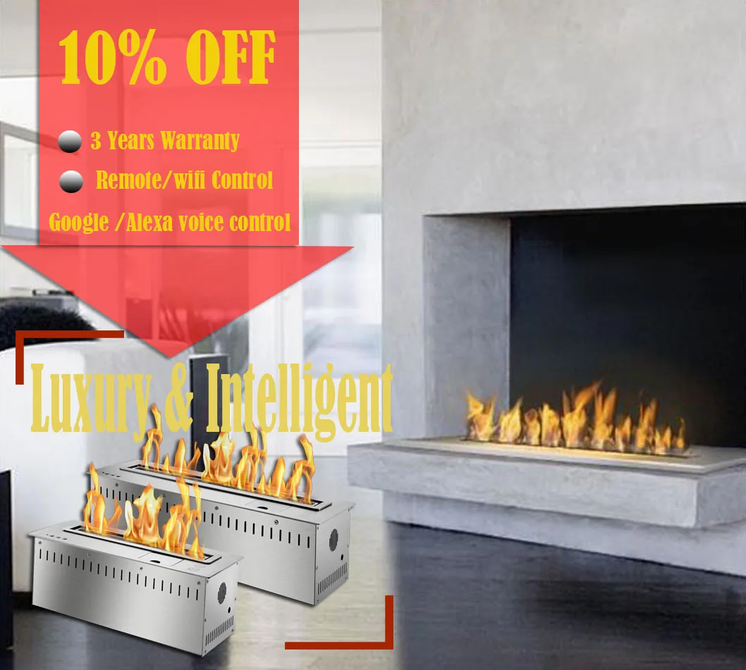 Inno living fire 48 inch smart bio ethanol burner alcohol fireplace remote modern | Обустройство дома