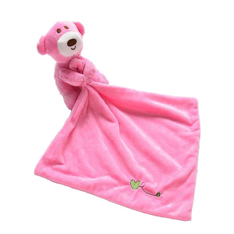 

Baby Sleeping Appease Blanket Toddler plush Toys cartoon Bear Dolls Appease towel 24*24cm C4791