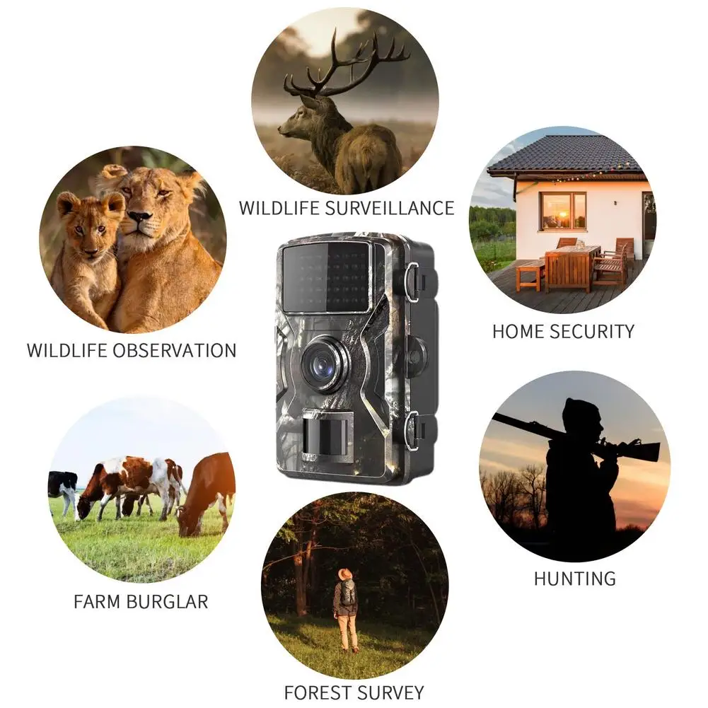 

Mini Trail Camera Hunting Game 12MP 1080 P Outdoor Scouting Camera 38PCS 940nm LEDs IP66 Waterproof Hunting Camera