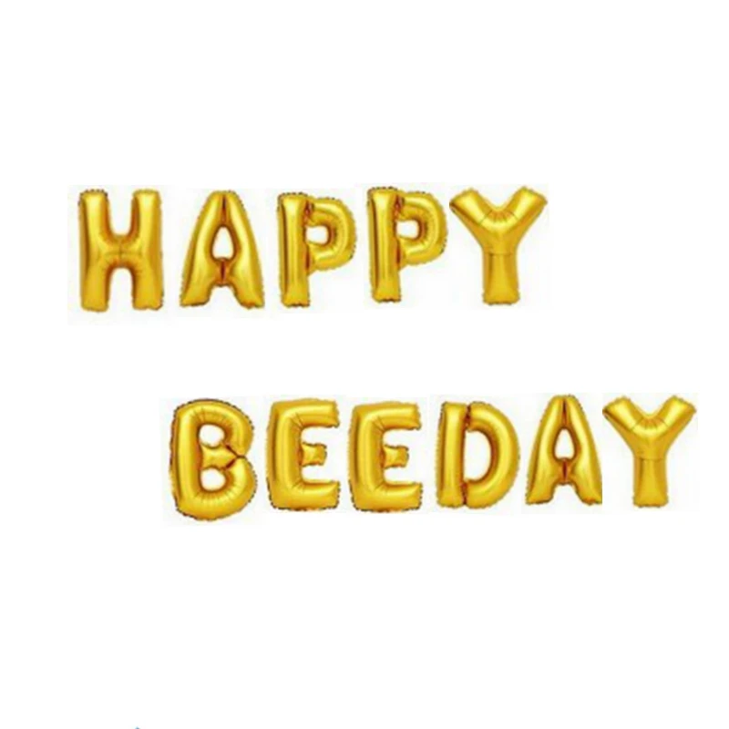 16 дюймов с золотой надписью Bee Theme украшение из фольги воздушные шары посылка для