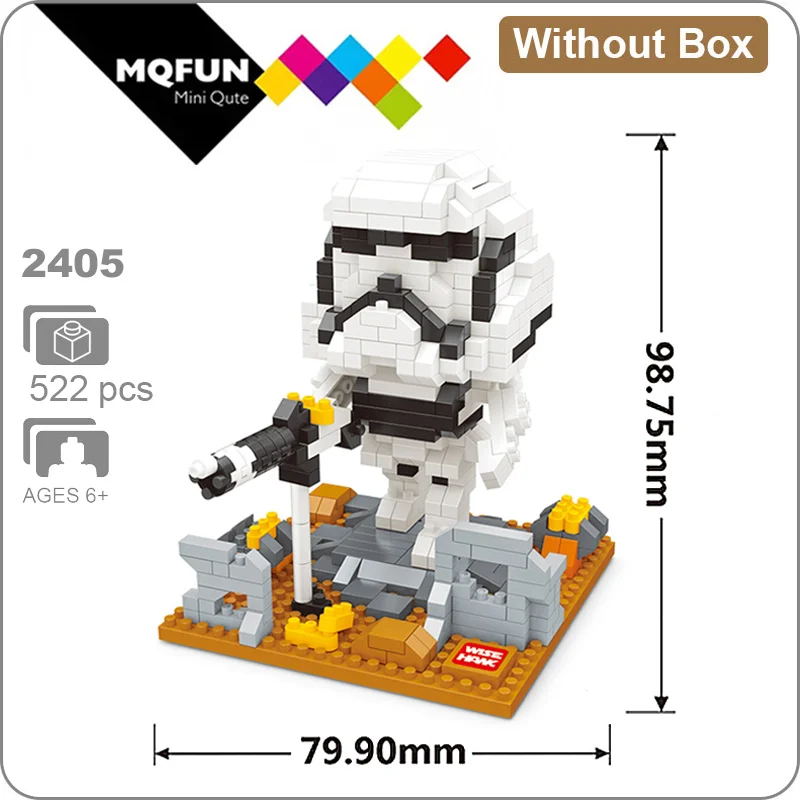 2405 Without Box Wisehawk Diamond Star fighting BB8 R2D2 XWing Дарт Вейдер пластиковый строительный блок Сборная модель фигурки обучающая игрушка - Цвет: 2405 Without Box