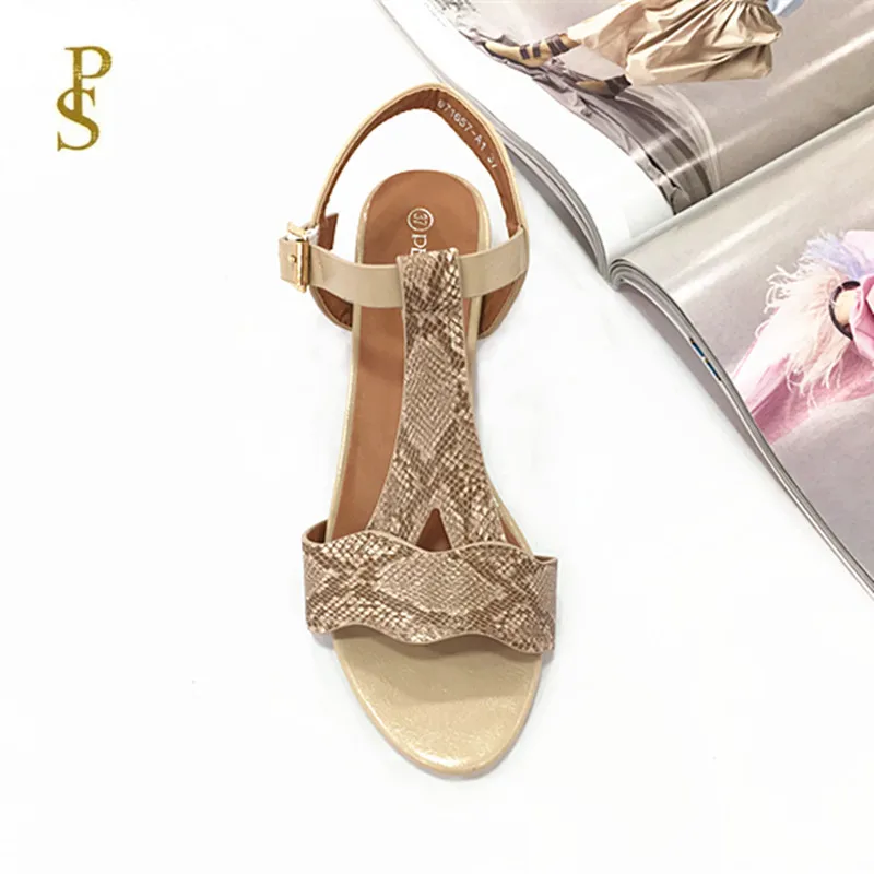 Женские сандалии ботинки из PU искусственного кожа змеи зерно искусственной кожи