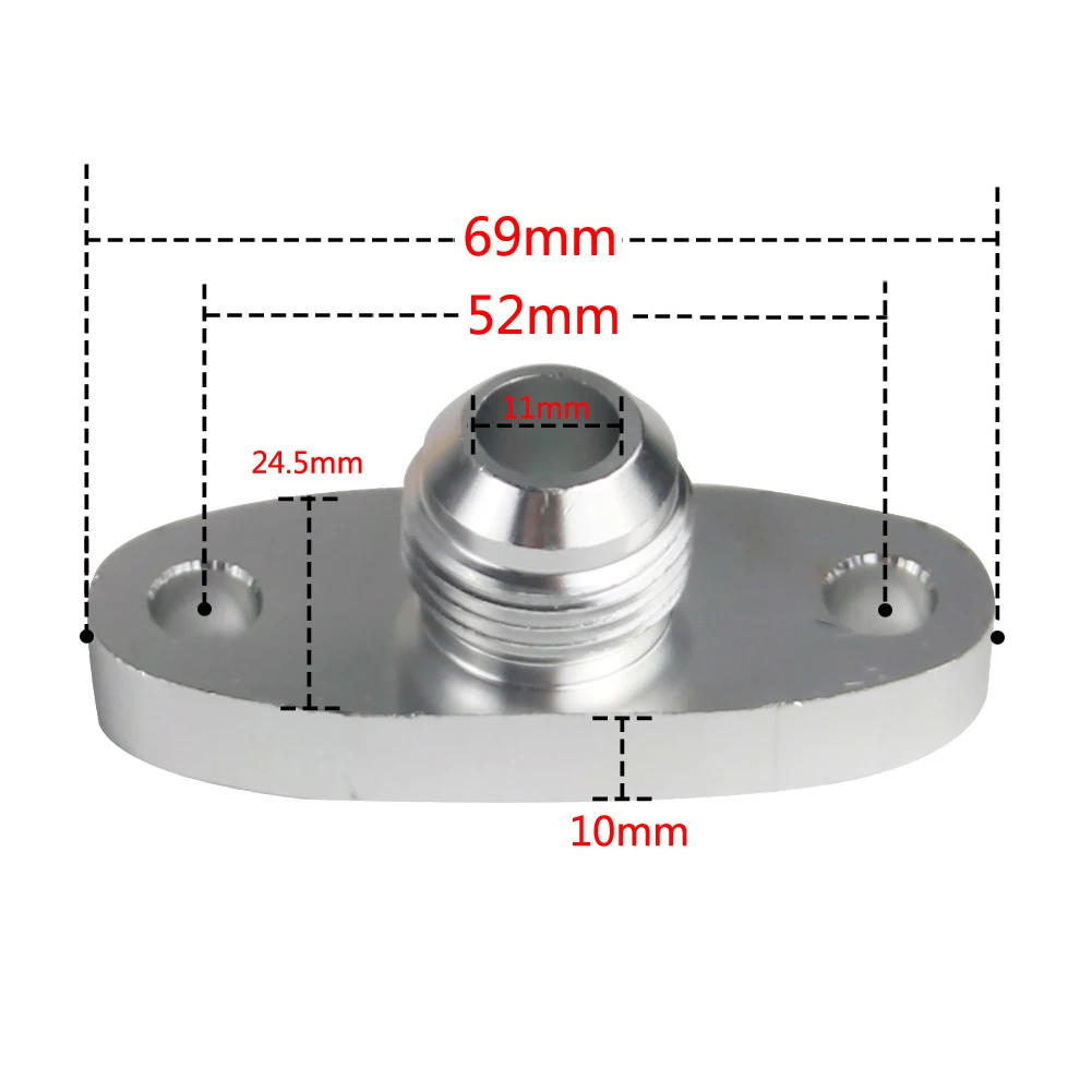 

Car Return Adapter Aluminum 10AN Mini Turbo Charger Accessories Fitting Oil Drain Flange Modification Parts For GT28 GT30 GT35