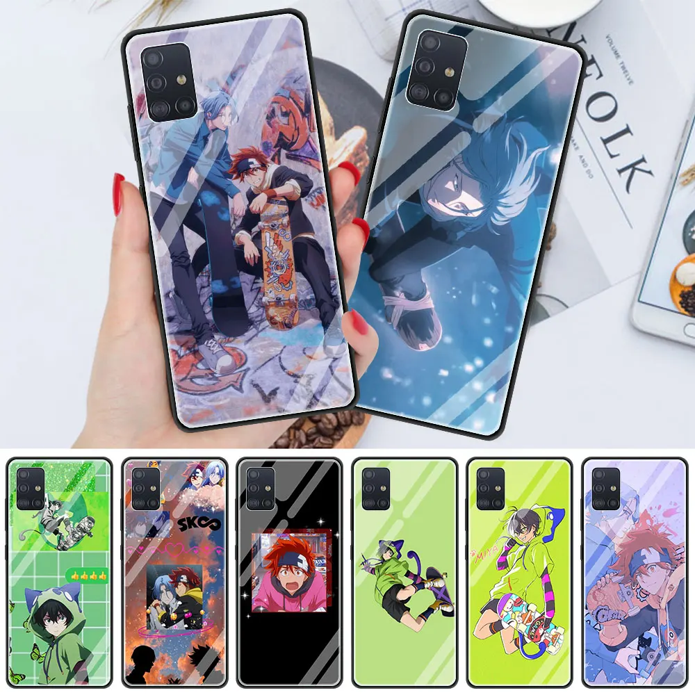 

SK8 The Infinity Anime Phone Case for Samsung Galaxy A21S A21EU A50 A51 A10 A70 A71 A41 M31 M51 Tempered Glass Soft Edge Shell