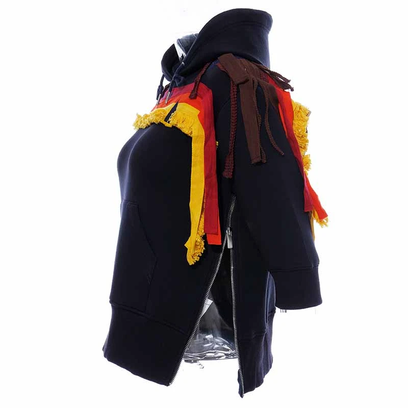 SeeBeautiful Новая мода весна 2021 с капюшоном длинный рукав геометрический рисунок