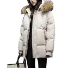Новинка 2021, парка большого размера, пуховая Хлопковая женская куртка, зимняя Свободная Женская верхняя одежда, теплое пальто на молнии с капюшоном