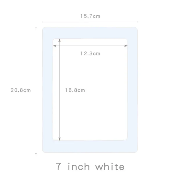 White 7 inch YIBAI 6/7/10 дюймов магнитная фоторамка Применение для холодильника и железа ворсом на внутренней поверхности показать картинку из ПВХ - Цвет: White 7 inch