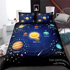 Комплект постельного белья из 23 предметов с восьми планетами, постельное белье с 3D рисунком Вселенной, планеты, пододеяльник для спальни, пододеяльник для детей, Комплект постельного белья