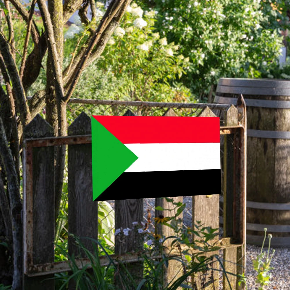 

Sudan National Flag Hanging Polyester Printing Flag Logo Flag Outdoor Garden Home Decoration Flag Banners 90x150cm