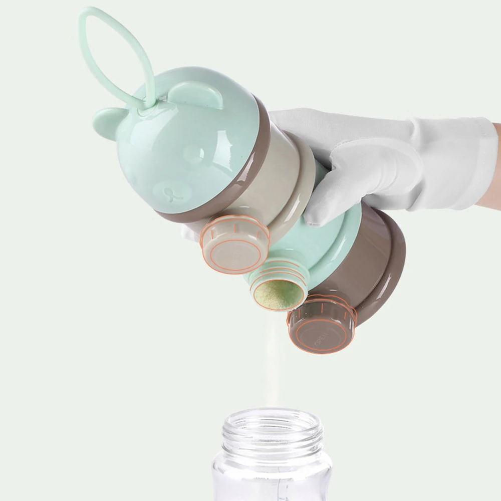 3/4 слоев коробка для хранения детского питания в стиле милого медведя