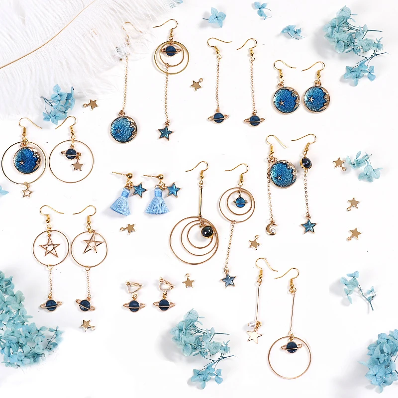 1 упаковка модные серьги в стиле звездного неба можно сделать 10 пар сережек