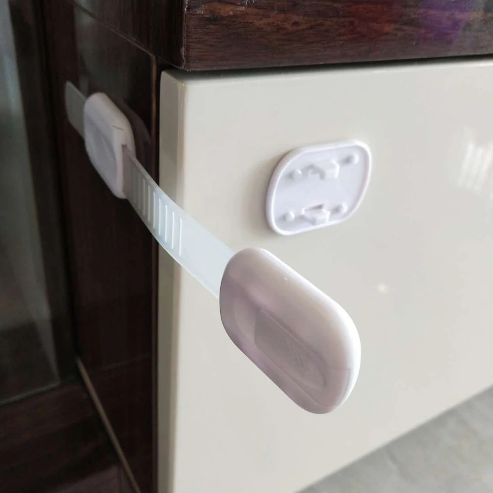 

Baby Locks Flexible Strap Child Safety Locks Self-Adhesive Door Latches For Cabinet Drawer Toilet Seat Fridge Oven Dropshipping