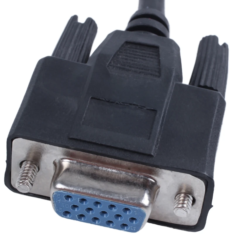 VGA 15 Pin штекер 2 гнездовые разъемы компьютерный Соединительный кабель черный |