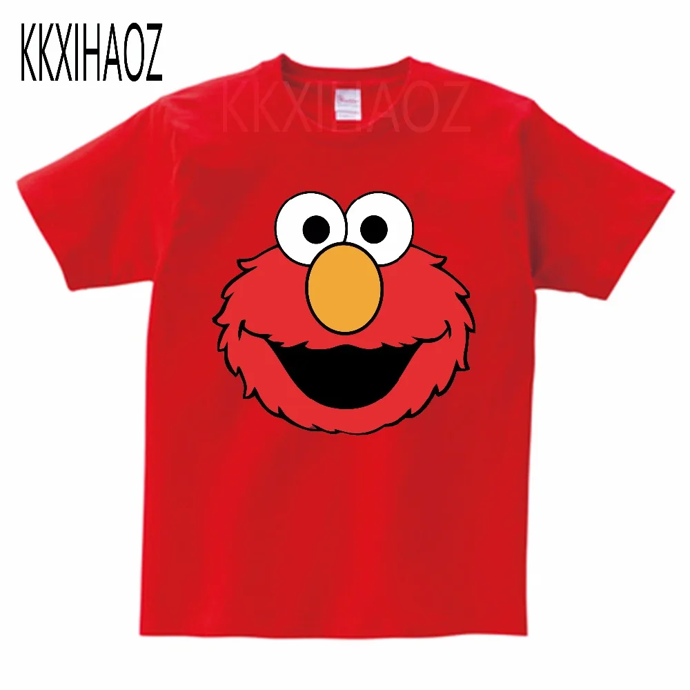 

Children Cartoon Sesame Street Elmo Funny T shirt Summer Kids Short Sleeve T-shirt Boys/Girls Tops Baby Casual Clothes KKXIHAOZ