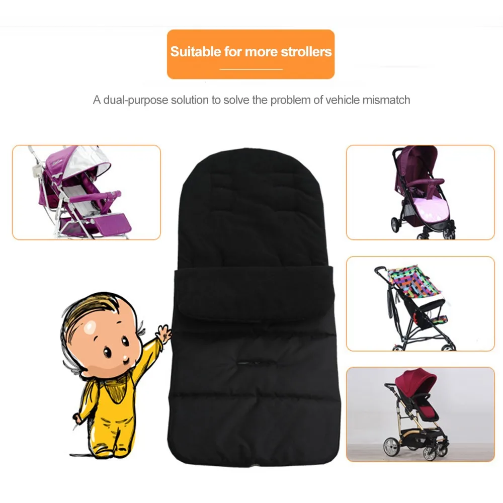 Зимний толстый детский спальный мешок теплый для детской коляски новорожденных