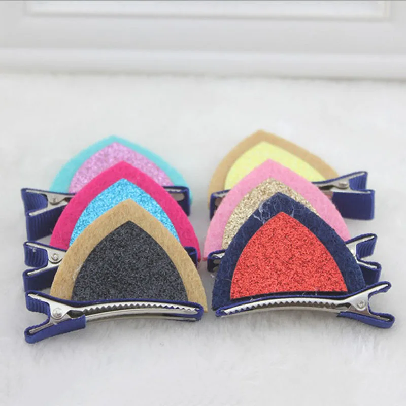 Pinzas para el pelo con orejas de gato para ni&ntilde;as, accesorios para el cabello con lentejuelas, pasadores de horquilla, 1 ud.-5