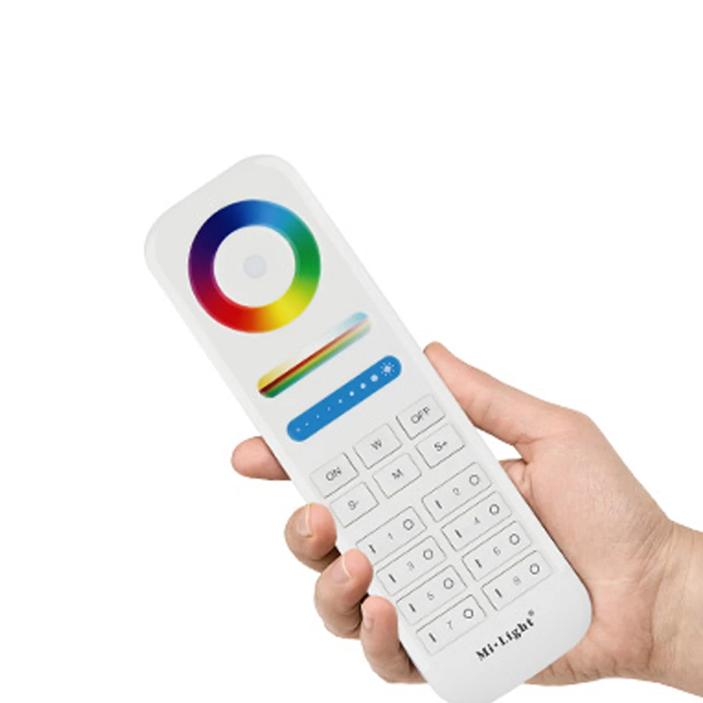

Mi.Light FUT089 2.4GHz Remote Control 8 Zones Control RGB+CCT Controller work with LS2 or Milight RGB+CCT Floodlight DC12-24V