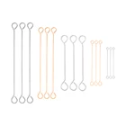 50 шт.лот, серьги из нержавеющей стали, соединитель, двухголовые 9-точечные шпильки, сделай сам, изысканные серьги-Цепочки, ювелирное изделие