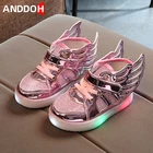 Детские светящиеся кроссовки, Нескользящие, светодиодные, обувь для мальчиков и девочек, повседневные светящиеся туфли, размеры 21-30