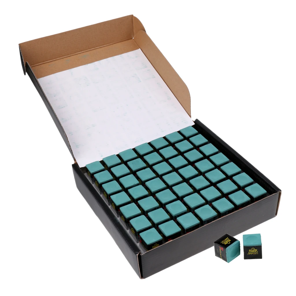 

98Pcs Pro Cue Tip Chalk for Snooker,Pool,Billiard Cue - Billiards Supplies