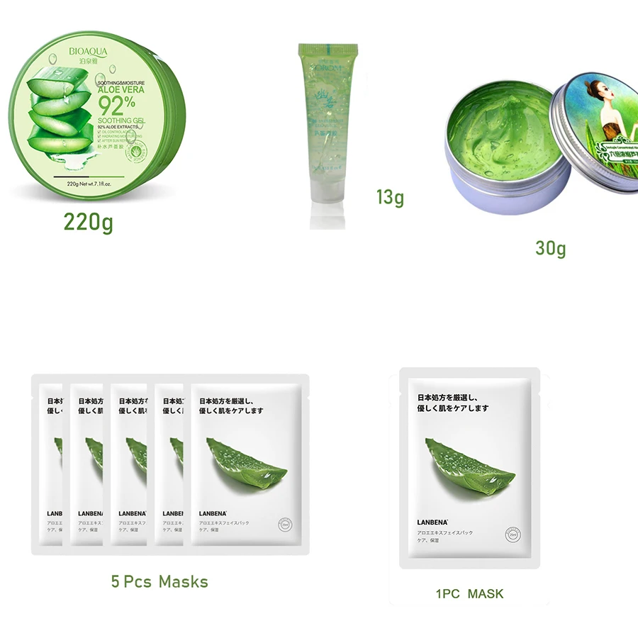 Гель с алоэ вера 92% натуральные кремы для лица увлажняющий крем морщин лечение