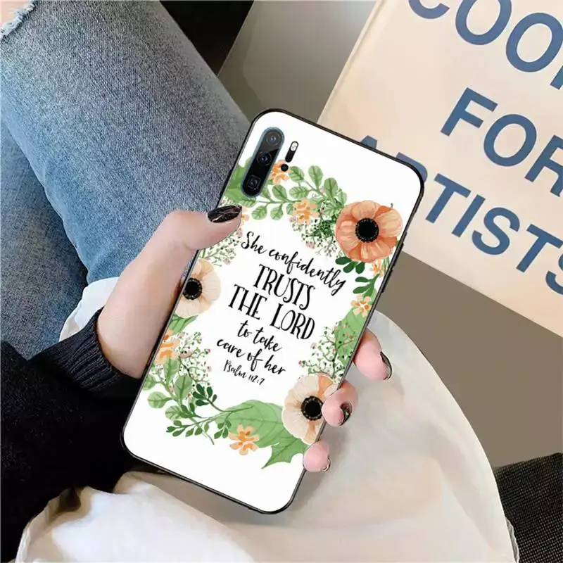 

Bible Quotes verse Philippians Jesus Christian Phone Case For Huawei honor Mate P 9 10 20 30 40 Pro 10i 7 8 a x Lite nova 5t