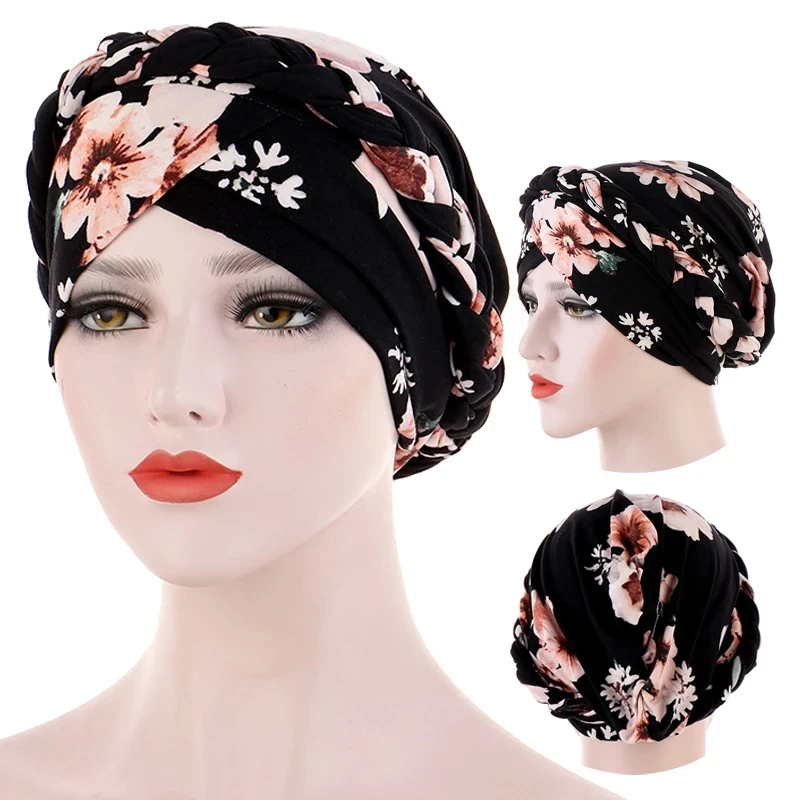 

2020 модный принт мусульманский тюрбан капота для женщин мусульманский Внутренний шапочки под хиджаб арабский Укутайте голову хиджабы femme ...