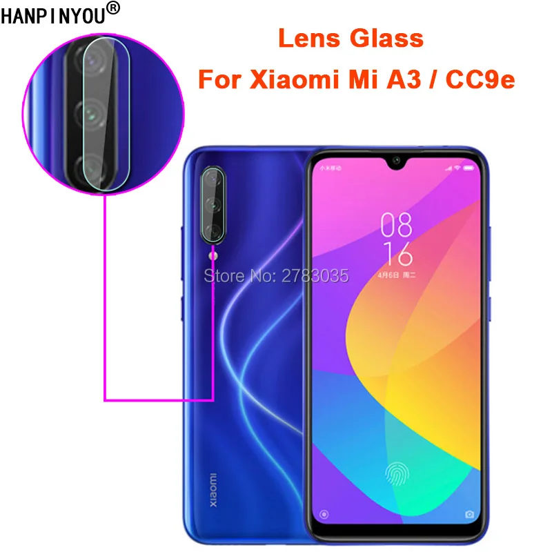 

For Xiaomi Mi A3 / CC9e 6.088" Clear Ultra Slim Back Camera Lens Protector Rear Camera Len Cover Tempered Glass Film