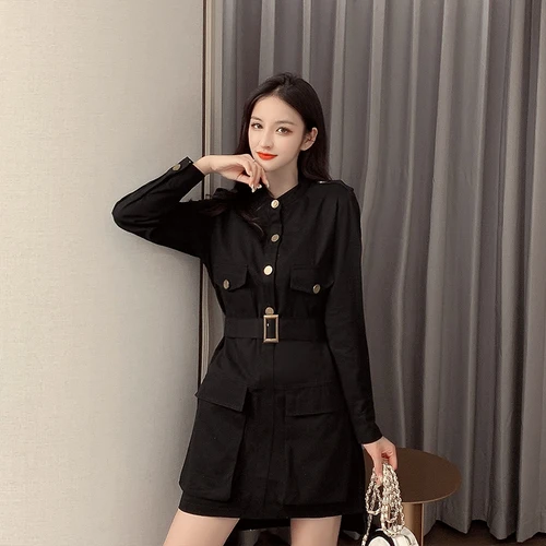 Женское джинсовое платье с длинным рукавом облегающее мини в стиле Харадзюку